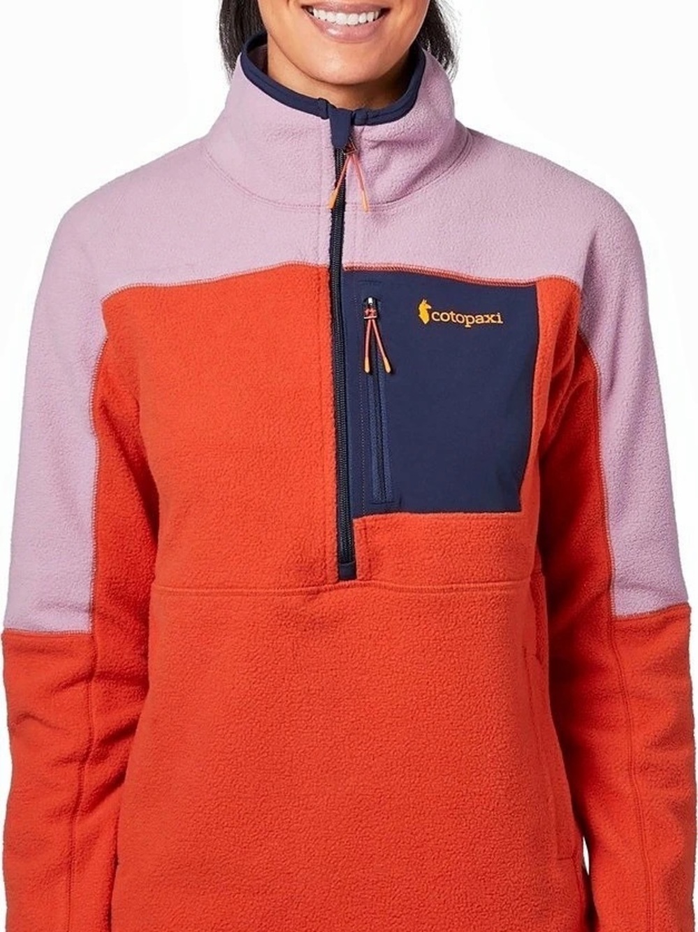 Cotopaxi Teca Half-Zip Fleece Jacket Orange & Purple